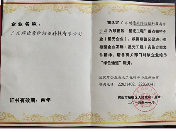 美狮贵宾会荣获政府重点扶持企业